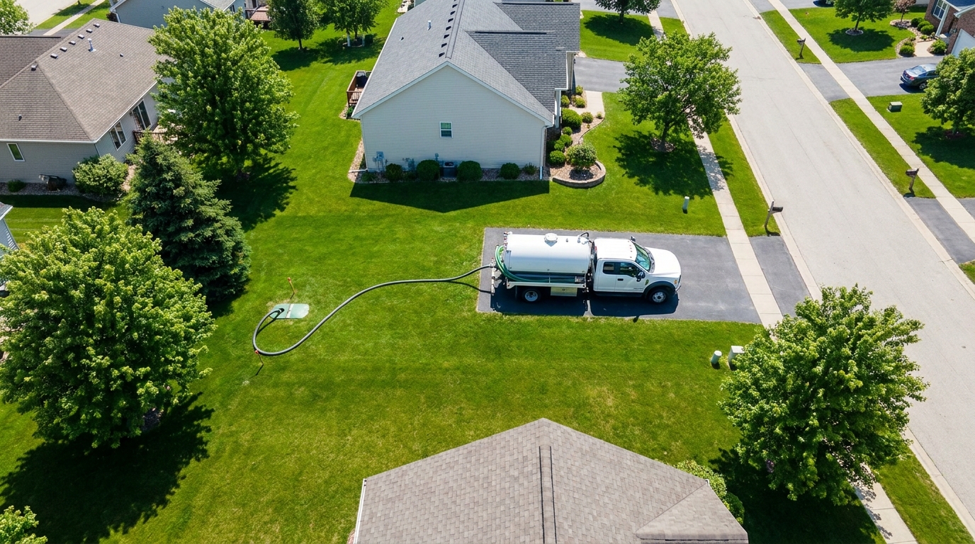 Septic service completed with yard fully restored in Round Rock